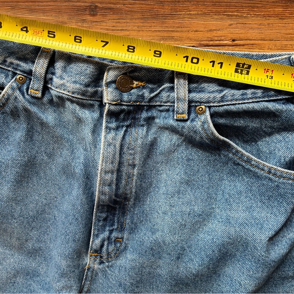 Vintage 90s Lee Women’s Jeans Size 14 Long High Rise Blue Denim USA Made - Picture 5 of 14